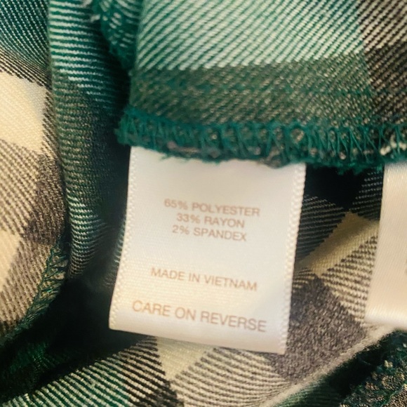 Eva Mendes GORGEOUS! Vintage Inspired Green Plaid Top - Size - Picture 5 of 9